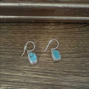 Anna Beck Turquoise Drop Earrings - Teal Blue